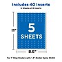 Avery Binder Spine Insert, 1" Spine Width, White, 8 Inserts/Sheet, 5 Sheets/Pack (89103)~#|#~F3597AD7-4BDF-4D78-B040E512A991F30B_sc7