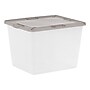 Iris 36 Quart Snap Top Plastic Snap Closure Storage Bin, Clear, 6/Pack (585105)~#|#~F3667BC9-4D0F-4E45-BE08EAF3DCE1D61B_sc7