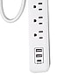 RAYOVAC 6-Outlet 3-USB Port Surge Protector, 1.5-ft. Cord, 450-Joules, White (FL-301CS)~#|#~F3692E0E-5CD7-4720-9537D55EE08D4EB8_sc7