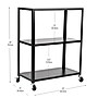 Mind Reader 3-Tier Metal Rolling Cart, Black (ELCART3T-BLK)~#|#~F369DC56-5E21-406D-895D199E2BE21753_sc7