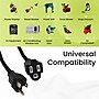 GoGreen Power 100' Indoor/Outdoor Extension Cord, 14 AWG, Black (GG-13800BK)~#|#~F36AAAC1-C816-461A-BCDBC129841D0E31_sc7