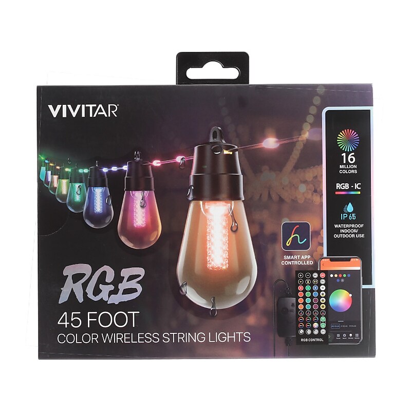 Vivitar Smart RGB Wireless String Light, Multicolor (LBX230-NOC) image 1