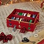 Simplify Gift Wrapping and Ribbon Storage Organizer Box with Lid, Fabric, Red/Gold (9032-RED)~#|#~F3787C82-9107-458F-AE36667212CE05EE_sc7