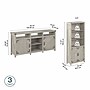 Bush Furniture Knoxville Console TV Stand with 5 Shelf Bookcases with Doors, Screens up to 70", Cottage White (CGR021CWH)~#|#~F37891C4-D461-454C-A14A8375833EA71B_sc7
