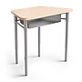 Staples 30.9"W Trapezoidal Student Desk, Gray/Brown (ST63539)~#|#~F37DEC03-0DB6-4276-818D51FDC1EF7560_sc7