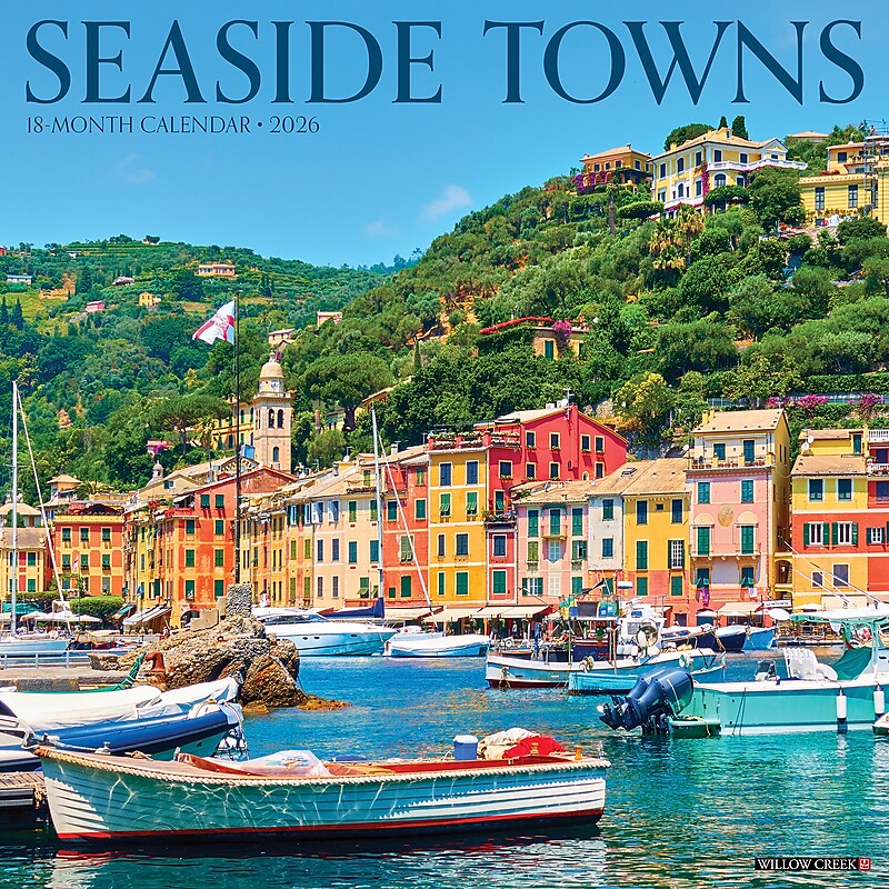 2026 Willow Creek Seaside Towns 12" x 12" Monthly Wall Calendar (56127) image 1