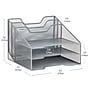 Mind Reader Metal Desktop Organizer Vertical File Holder Paper Letter Tray, Silver (MESHBOX5-SIL)~#|#~F382D08F-8FFE-4D79-AE66D28F7361A72A_sc7