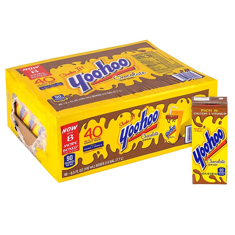 Yoo-hoo Chocolate Milk Boxes, 6.5 oz., 40/Pack (220-02682) image 1