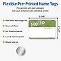 Avery Adhesive Name Tags, Pre-printed Green & Silver Hello Design~#|#~F3857EAB-8EE3-4882-A5B92171CCE8067B_sc7