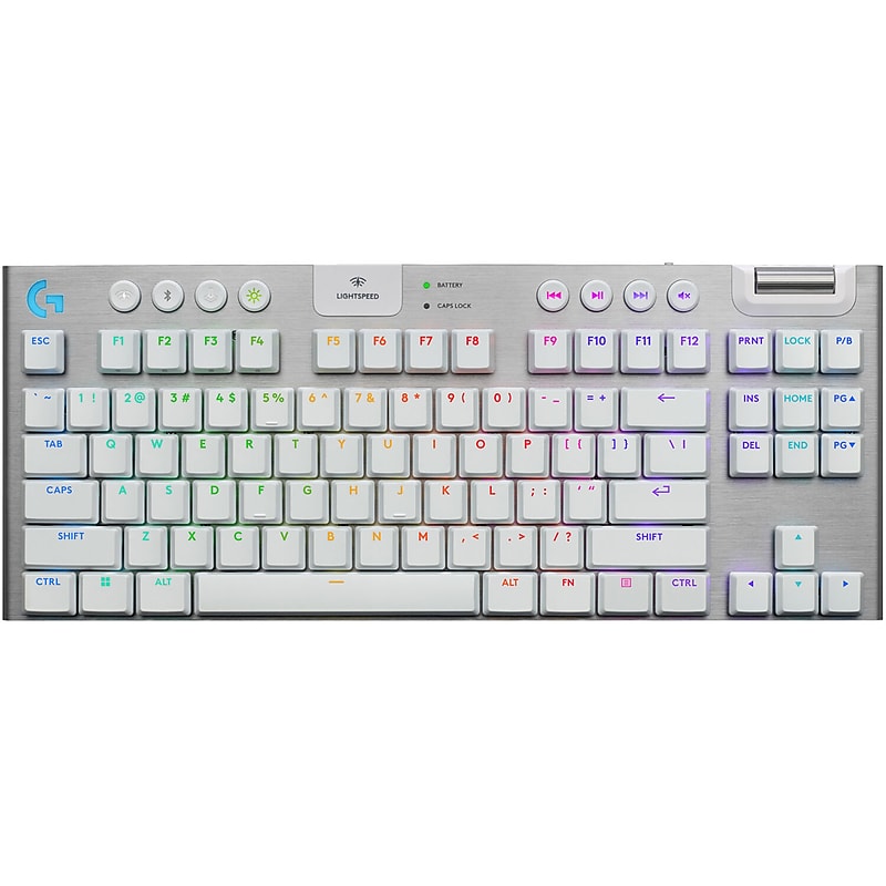 Logitech G Series G915 X LIGHTSPEED TKL Wireless Tactile Gaming Keyboard, White (920-012732) image 1