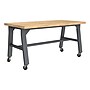 Learniture Ideate Series 72"W x 36"D Butcher Block Table, Beige/Graphite (LNT-NOR3005BB-GT-PK-SO)~#|#~F3931D38-3A29-48C9-BEF77709D0C32865_sc7