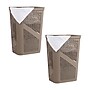 Mind Reader 15.85-Gallon Slim Laundry Hamper with Lid, Plastic, Tan, 2/Set (2HBIN60-BRNM)~#|#~F3957FE3-5B6F-4B9D-A2B80A23E54B3366_sc7
