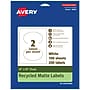 Avery EcoFriendly Laser/Inkjet Oval Multipurpose Labels, 4" x 6", White, 200/Box (94057)~#|#~F3974FCB-0CCF-44D0-8CA94B9853B16A28_sc7