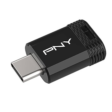 PNY Elite-X Fit 128GB USB 3.2 Type-C Flash Drive, Black (P