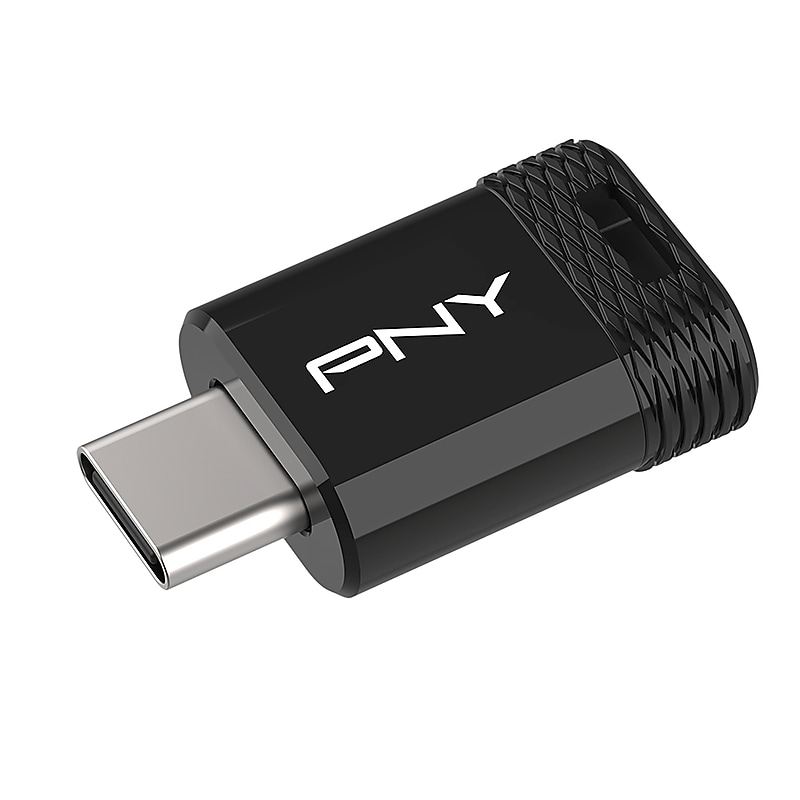 PNY Elite-X Fit 64GB USB 3.2 Type-C Flash Drive, Black (P-FDI64GEXFITC-GE) image 1