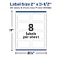 Avery Laser/Inkjet Rectangle Multipurpose Labels, Matte White, 64 Labels/Pack (94238)~#|#~F39CA9C1-7C74-4D10-922E9CA078EC8FB1_sc7
