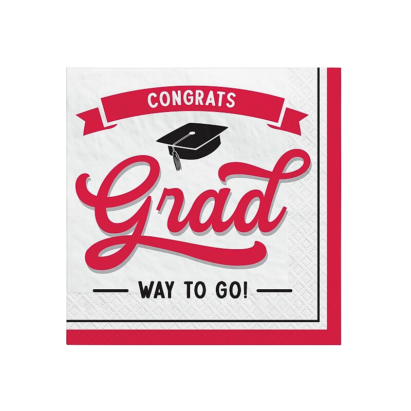 Party City School Spirit Beverage Napkin, 2-Ply, Multicolored, 16/Pack (AM5001001940PC) image 1