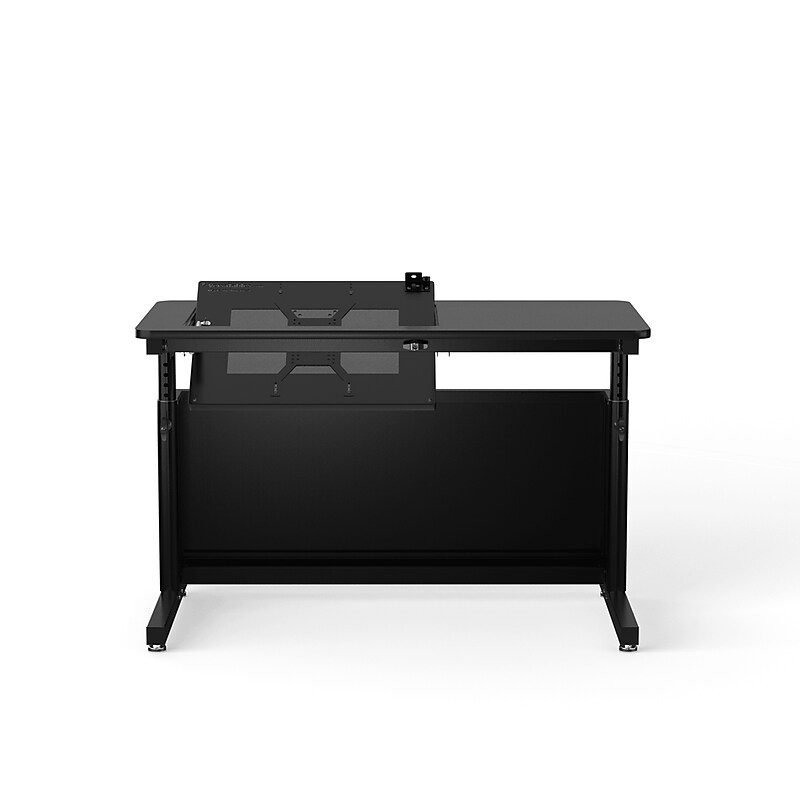 VersaDesk Revolution 48"W Manual Adjustable Standing Computer Table, Black (RST4824-BB) image 1