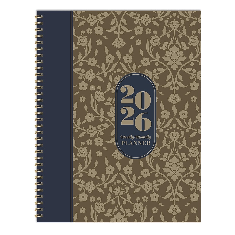 2026 TF Publishing Bonjour Book of Blooms 9" x 11" Weekly & Monthly, Paperboard Cover, Multicolored (26-9718) image 1