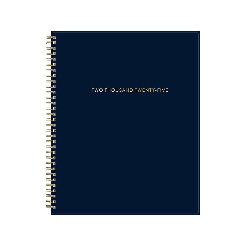 2025 Blue Sky Cheeyna 8.5" x 11" Weekly & Monthly Planner, Plastic Cover, Navy (147946) image 1