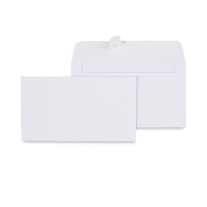 Universal #6 3/4 Pull & Seal Business Envelopes 3 5/8" x 6 1/2", White, 100/Box (UNV36000) image 1