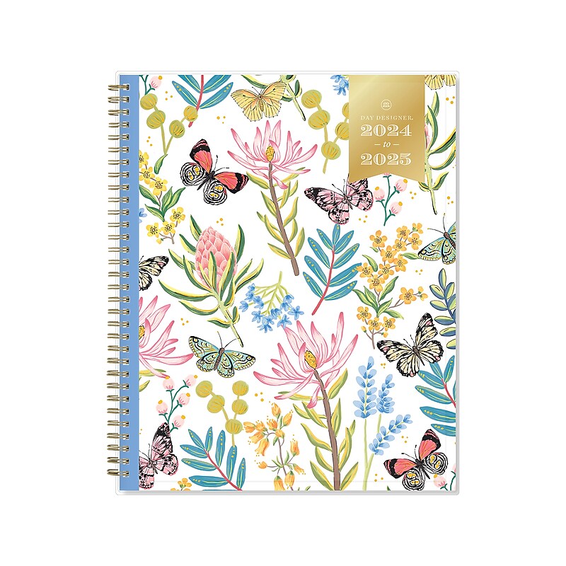 2024-2025 Blue Sky Day Designer Flutter 8.5" x 11" Academic Weekly & Monthly Planner, Plastic Cover, Multicolor (136685-A25) image 1