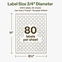 Avery Hemp Round Laser/Inkjet Multipurpose Labels, 3/4" Dia, Off-White (6400/Box)~#|#~F3BE814D-4C63-45D7-8F07BBD1A6EA5C6E_sc7