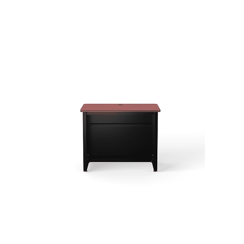 VersaDesk 36"W Enclosed Versa Classroom Desk, Cherry/Black (CD3624-BC) image 1