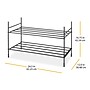 Whitmor 2-Shelf Metal Stand Alone Modular Shelving, 16.75" x 24.5" x 12", Matte Black (6898-10906)~#|#~F3C76ED8-B1F2-45FE-9E472DCDFAA26E80_sc7