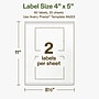 Avery Hemp Rectangle Laser/Inkjet Multipurpose Labels, 4" x 5", Off-White (40/Pack)~#|#~F3CA0DDD-4D16-4C3B-8BC43D6C702FB557_sc7