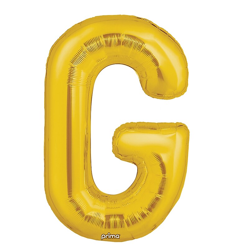 Party City (Air-Filled) 16" "G" Foil Balloon, Gold, 2/Pack (AM60050220-19) image 1
