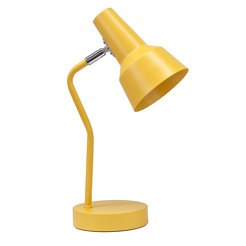 Simple Designs Sleek Essentials LED Desk Lamp, 15.2", Yellow (LD1078-YLW) image 1