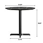 Flash Furniture TopGuard 31.25" Round Wood Dining Table with X-Base, Black Faux Marble/Black Base (STRD31BMAT2222)~#|#~F3DBBC7E-3C41-4D64-A4FF6B5D656AFE1F_sc7