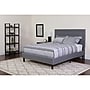 Flash Furniture Roxbury Tufted Upholstered Platform Bed in Light Gray Fabric with Memory Foam Mattress, Queen (SLBMF27)~#|#~F3DF8332-0158-43D5-A5AC3BE17EEE3279_sc7