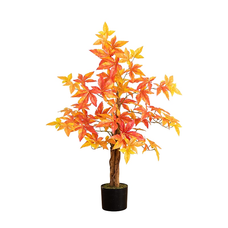 Nearly Natural 3' Autumn Deluxe Maple Artificial Fall Tree (T4742) image 1