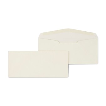 Staples Premium Gummed #10 Business Envelopes, 4 1/8" x 9 1/2", Ivory, 500/Box (918211/19420)