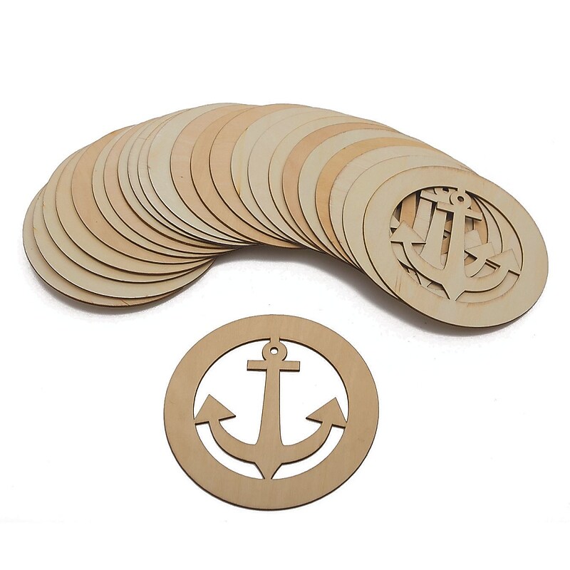 S&S Anchor Wood Plaques, 24/Pack (WD7645) image 1