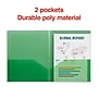 Staples 2 Pocket Plastic Presentation Folder, Letter Size, Green (ST26383-CC)~#|#~F3EA35CF-42C0-4B30-BE21C4A038871455_sc7