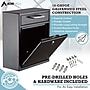 AdirOffice Steel Ultimate Locking Wall Mounted Drop Box Interoffice Mailbox, Medium, Black (631-05-BLK-PKG)~#|#~F3EBB1A7-AA91-42ED-BB39D558D7963558_sc7