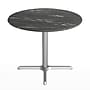 Flash Furniture TopGuard 36" Round Wood  Restaurant Dining Table and Base, Black Faux Marble/Silver Base (STRD36BMAT3030S)~#|#~F3F1B3F1-2DE2-4393-A755334988923DAB_sc7