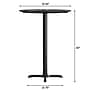 Flash Furniture TopGuard 31.25" Round Wood Dining Table with X-Base, Black Faux Marble/Black Base (STRD31BMAT2222B)~#|#~F3F5C920-C5D6-44AC-BC9BD517EE4F66AF_sc7