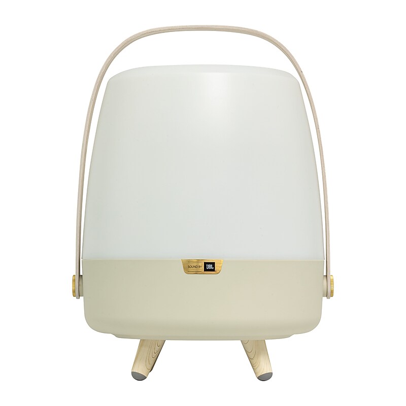 Kooduu Lite Up Play 15.75" LED Speaker Lamp with USB Port, Sand (1201-12) image 1