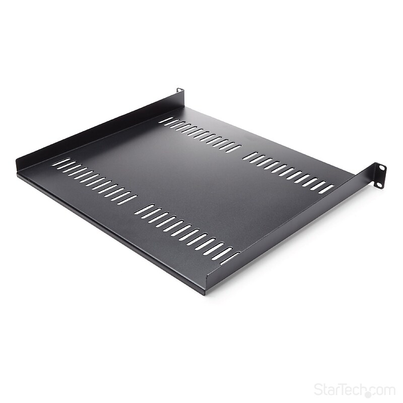 StarTech Vented 1U Rack Shelf, 16in Deep, 1U Rack Mount Shelf image 1