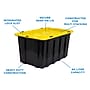 Mount-It! 63.4 Qt. Storage Bin with Snap Lid, Plastic, Black/Yellow, 3/Pack (WI-3001)~#|#~F3FDED26-834D-4840-818D56173099EAE7_sc7