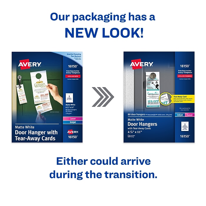 Avery Door Hangers, 4 1/4