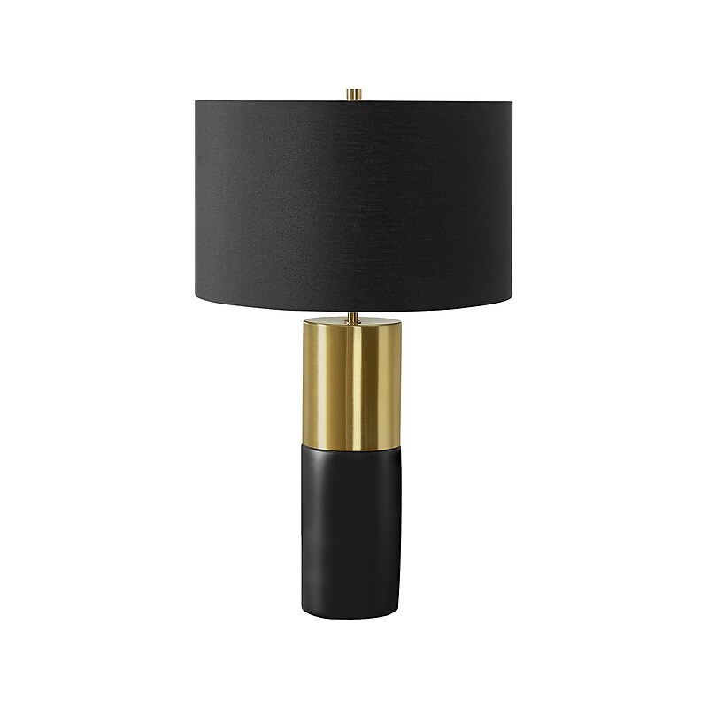 Monarch Specialties Inc. Incandescent Table Lamp, Black/Gold (I 9629) image 1