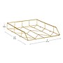 Mind Reader Metal Front Loading Letter Tray, Letter/Legal Size, Gold (PTRAY-GLD)~#|#~F406BDFC-F7FF-4DA5-A5D64C19F26A0743_sc7