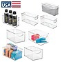 iDESIGN Stackable Assorted Plastic Storage Bin with Handles, Clear, 8/Pack (95582N)~#|#~F40B8CC9-DC2F-454D-8D14B989A446B827_sc7