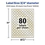 Avery Laser/Inkjet Round Multipurpose Labels, 0.75" Dia., Ivory, 2,000 Labels/Pack (94504)~#|#~F40F3F73-E63E-438C-8729F2E8BA6B894A_sc7