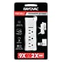 RAYOVAC 9-Outlet 2-USB Portable Power Strip Wall Tap, White (SS-Q902)~#|#~F40FB9B0-2923-43DF-8EF480A681EB3D4A_sc7